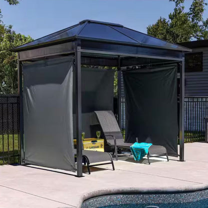 Danxia 7 Ft. X 9 Ft. Grey Cabana Steel Framed Gazebo