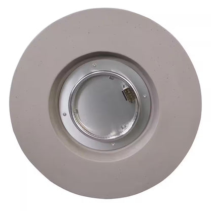 Zachary 31 In. X 24.5 In. Circular Concrete Propane Outdoor Patio Fire Pit in Light Gray