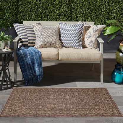 Tulum Brown 3 Ft. X 5 Ft. Center Medallion Contemporary Area Rug