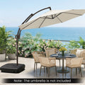 225 LB Cantilever Patio Umbrella Base with Wheels & Cross Base