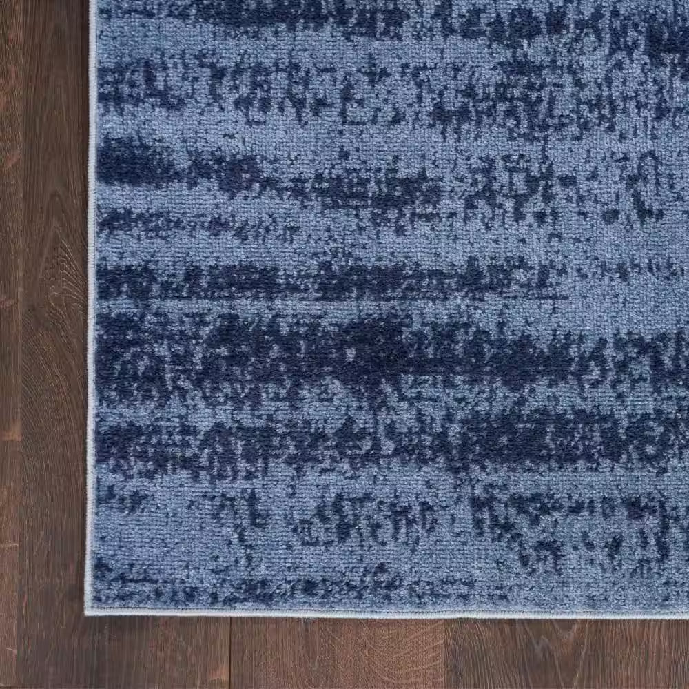 Essentials Denim 2 Ft. X 4 Ft. Abstract Contemporary Area Rug
