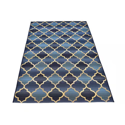 Outdoor Eden Trellis Blue 4' 0 X 6' 0 Area Rug