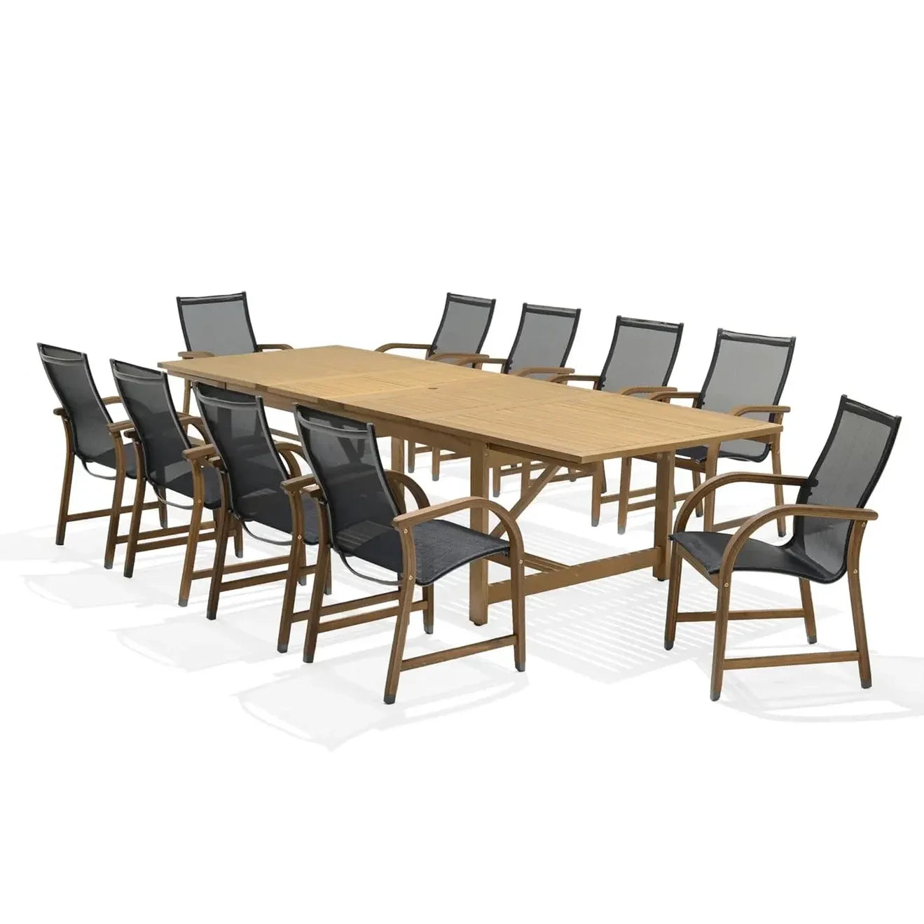 Leyland Table with Manhattan Black Chairs Dining Set