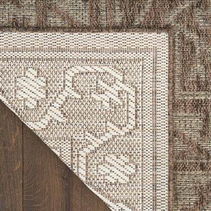 Tulum Brown 3 Ft. X 5 Ft. Center Medallion Contemporary Area Rug
