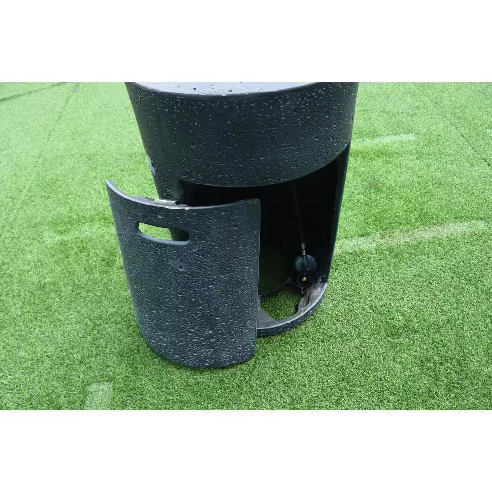 Lava Tube 27.8 In. High round Concrete Liquid Propane Fire Pit