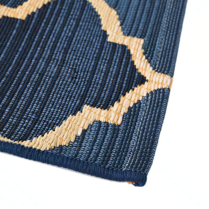 Outdoor Eden Trellis Blue 4' 0 X 6' 0 Area Rug