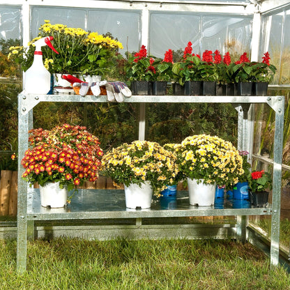 Palram Canopia Americana 12 Ft. X 12 Ft. Greenhouse Kit with Premium Accessory Pack