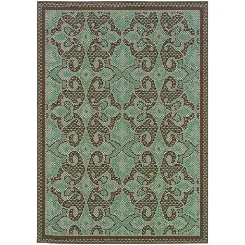 Monterrey Blue 7 Ft. X 10 Ft. Indoor/Outdoor Patio Area Rug