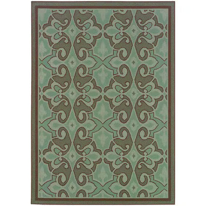 Monterrey Blue 7 Ft. X 10 Ft. Indoor/Outdoor Patio Area Rug