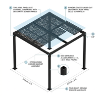 8 Ft. X 8 Ft. Matte Black Aluminum Pergola — How It Works