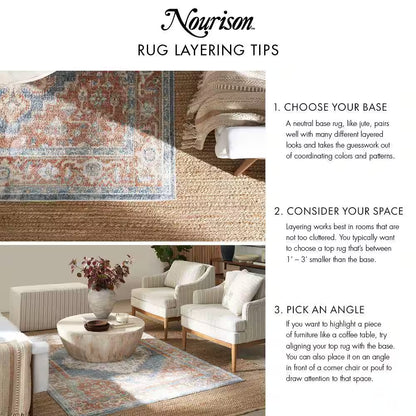 Essentials Denim 2 Ft. X 4 Ft. Abstract Contemporary Area Rug