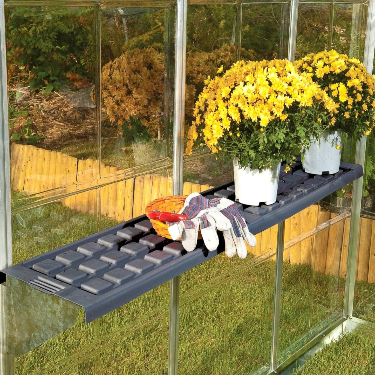 Palram Canopia Americana 12 Ft. X 12 Ft. Greenhouse Kit with Premium Accessory Pack