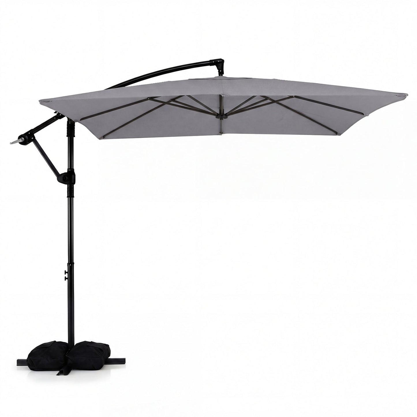 8x8 FT Square Offset Cantilever Patio Umbrella with 360° Rotation
