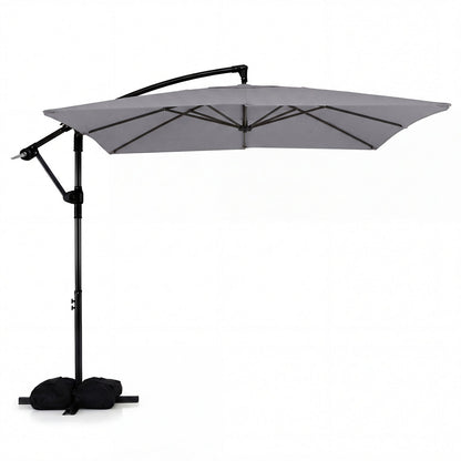 8x8 FT Square Offset Cantilever Patio Umbrella with 360° Rotation
