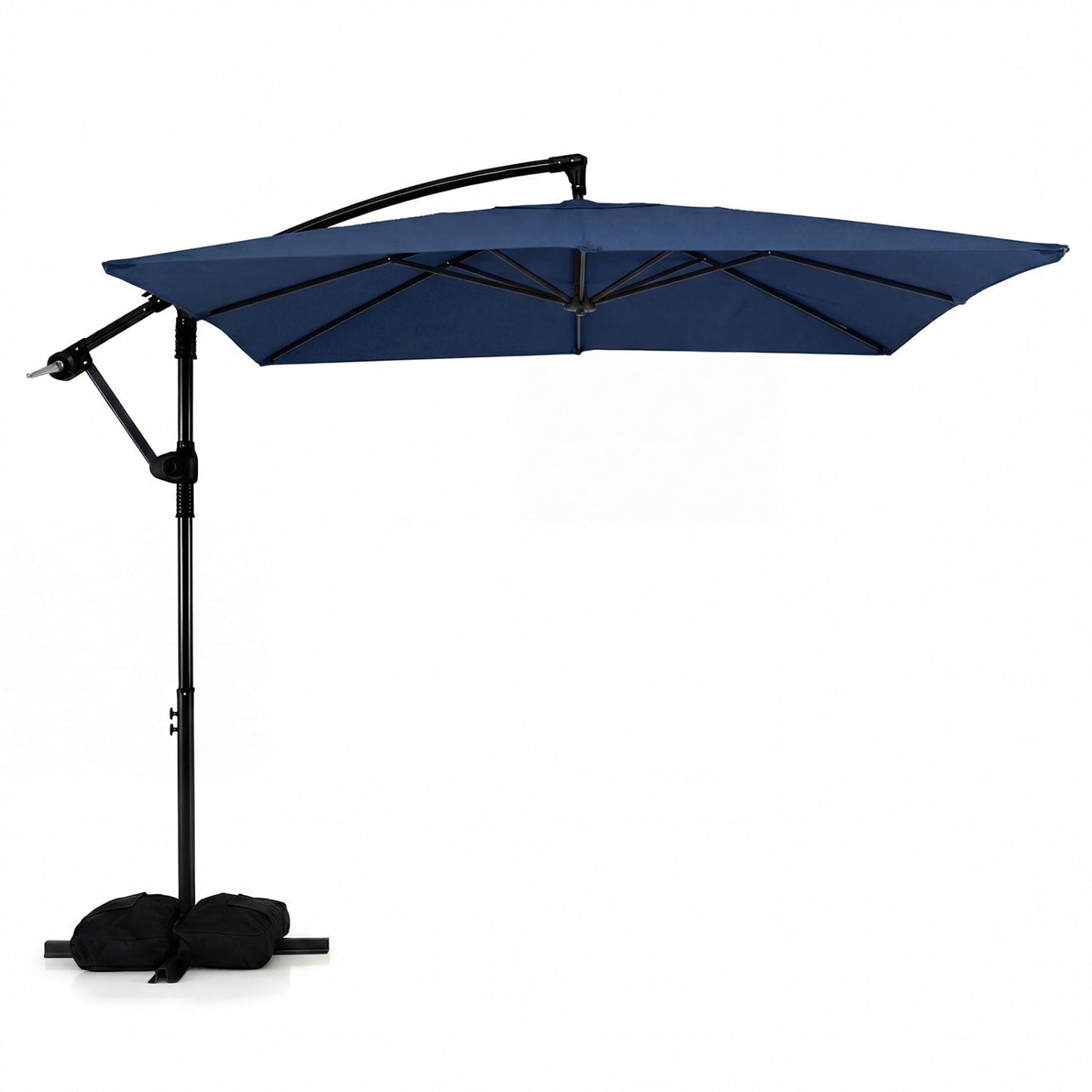 8x8 FT Square Offset Cantilever Patio Umbrella with 360° Rotation