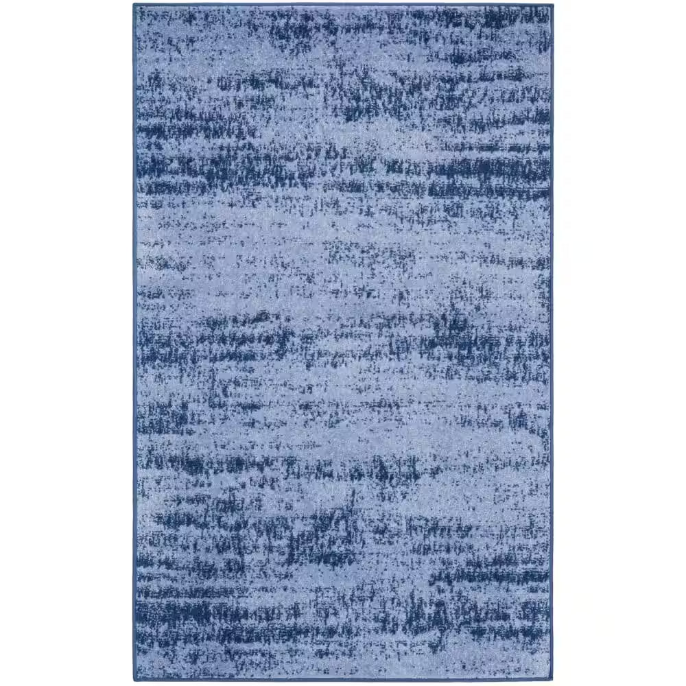 Essentials Denim 2 Ft. X 4 Ft. Abstract Contemporary Area Rug
