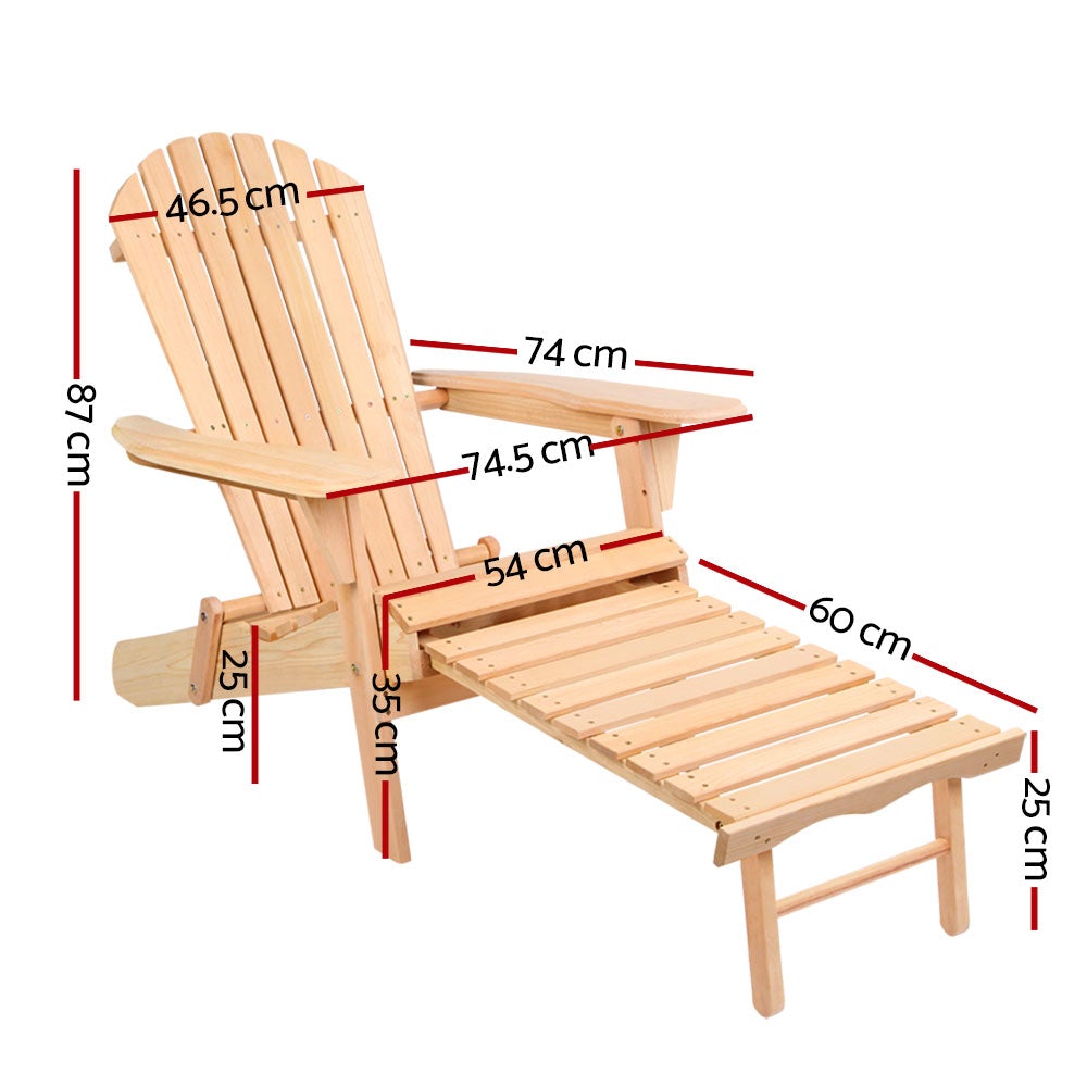 Wooden chair with dimensions marked on a white background