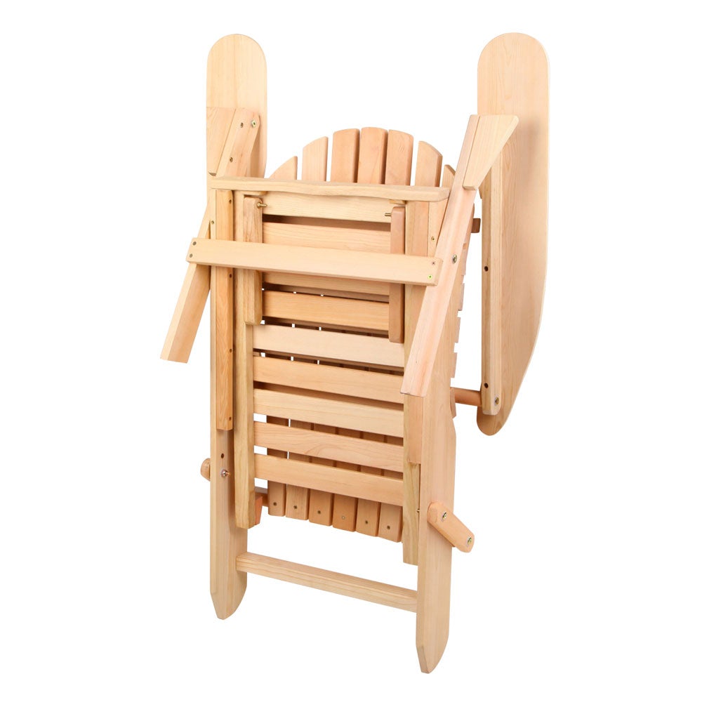 Wooden folding chair on a white background