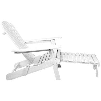 White Adirondack chair on a white background