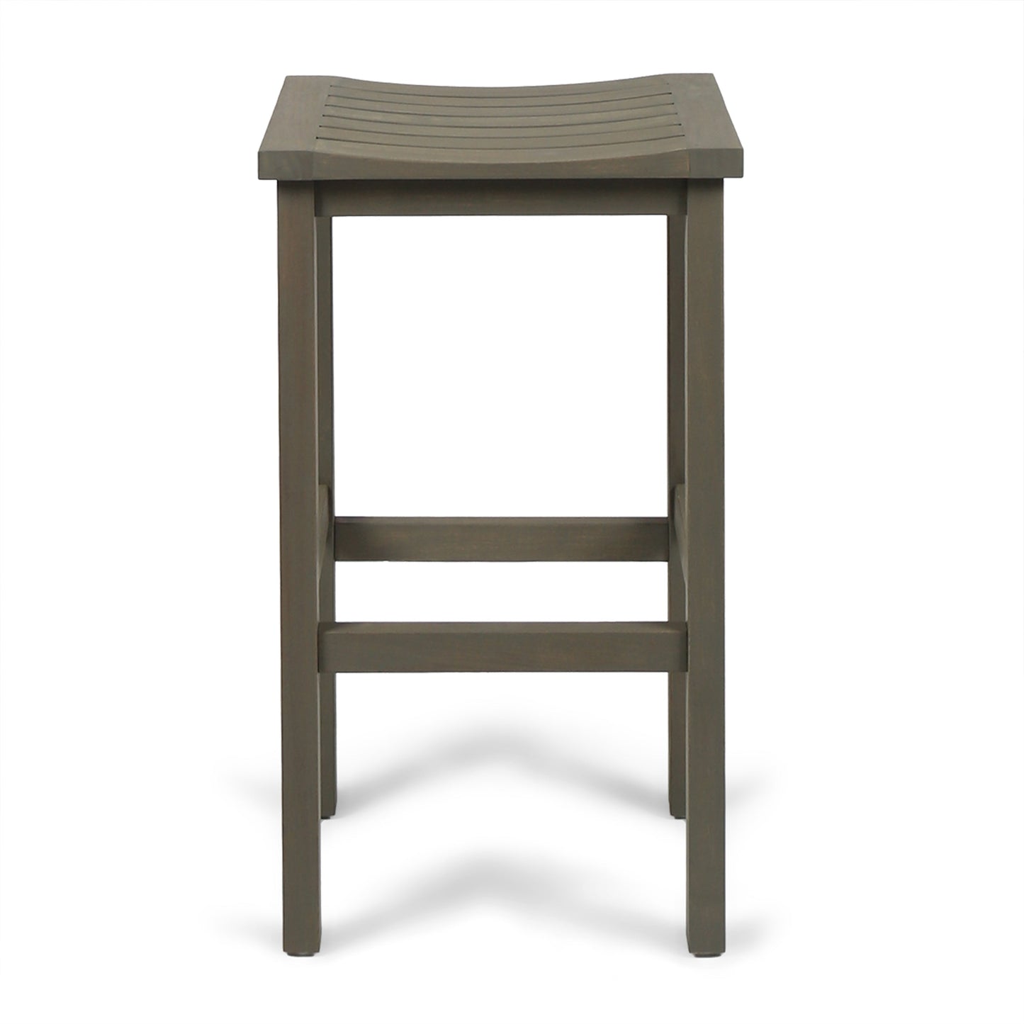 NIKKI CASA 3-Piece Outdoor Balcony Bar Set | Gray Acacia Wood | Table & 2 Stools | Seats 2