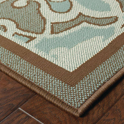 Monterrey Blue 7 Ft. X 10 Ft. Indoor/Outdoor Patio Area Rug