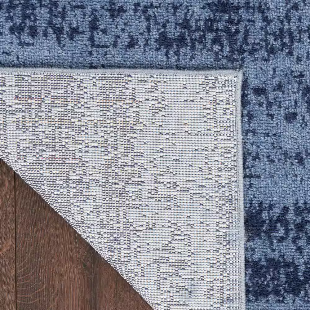 Essentials Denim 2 Ft. X 4 Ft. Abstract Contemporary Area Rug