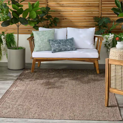 Tulum Brown 5 Ft. X 7 Ft. Center Medallion Contemporary Area Rug