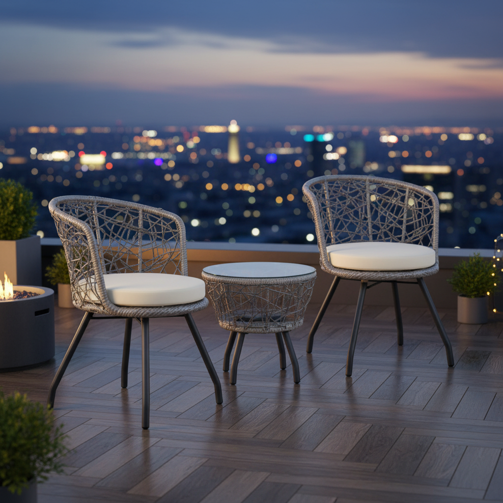 Bistro Set — Rooftop Dusk