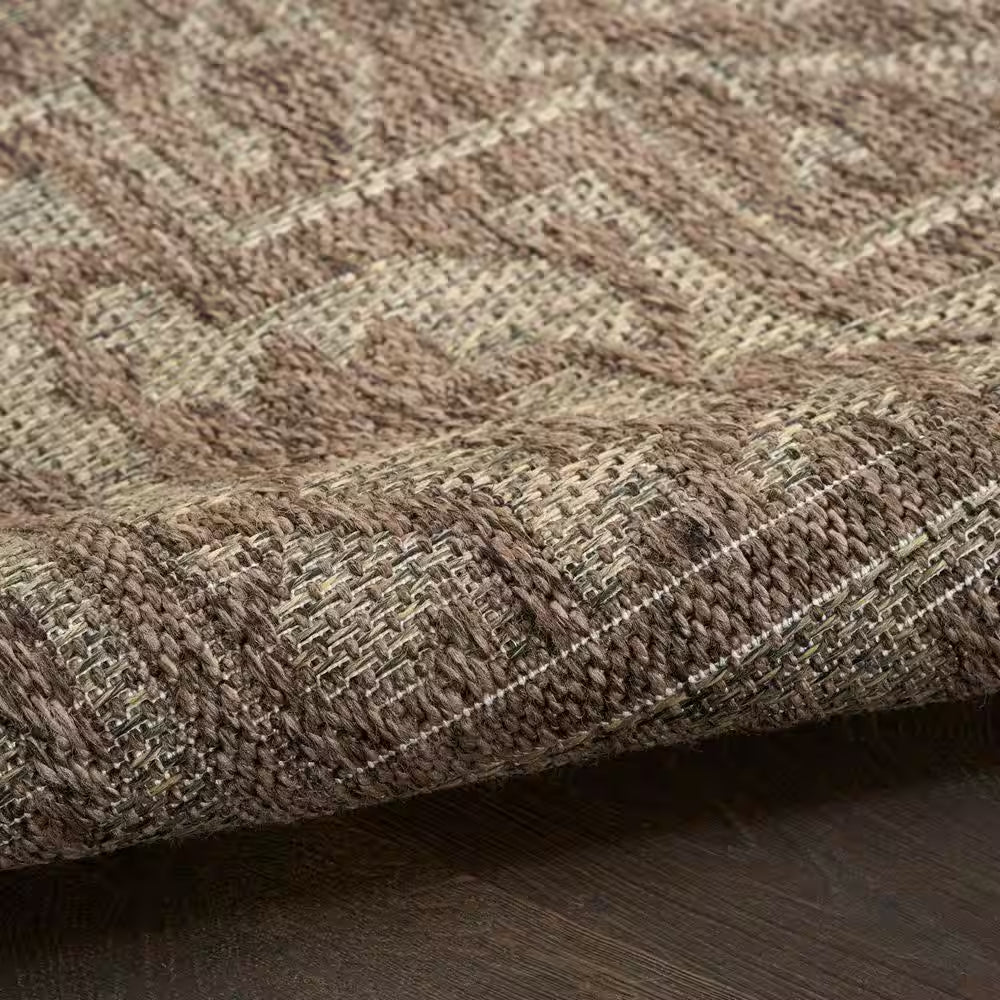 Tulum Brown 5 Ft. X 7 Ft. Center Medallion Contemporary Area Rug