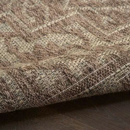 Tulum Brown 5 Ft. X 7 Ft. Center Medallion Contemporary Area Rug