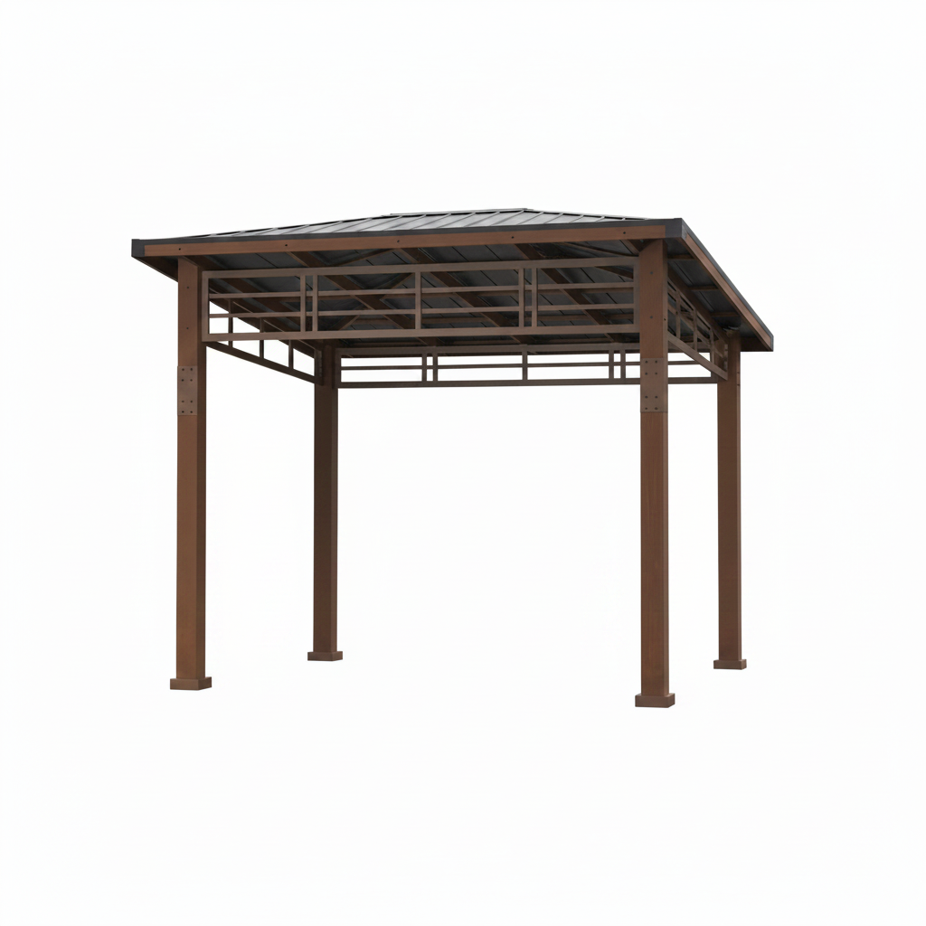 Chandler Gazebo Pavilion – Empty Interior on White Background