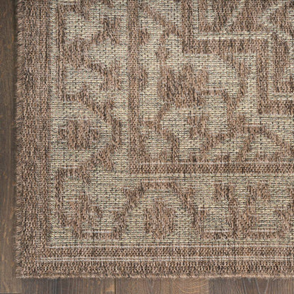 Tulum Brown 3 Ft. X 5 Ft. Center Medallion Contemporary Area Rug