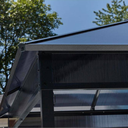 Danxia 7 Ft. X 9 Ft. Grey Cabana Steel Framed Gazebo