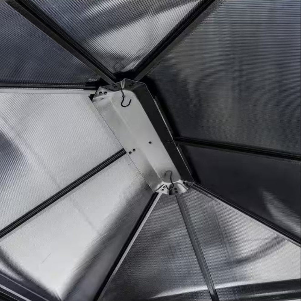 Danxia 7 Ft. X 9 Ft. Grey Cabana Steel Framed Gazebo