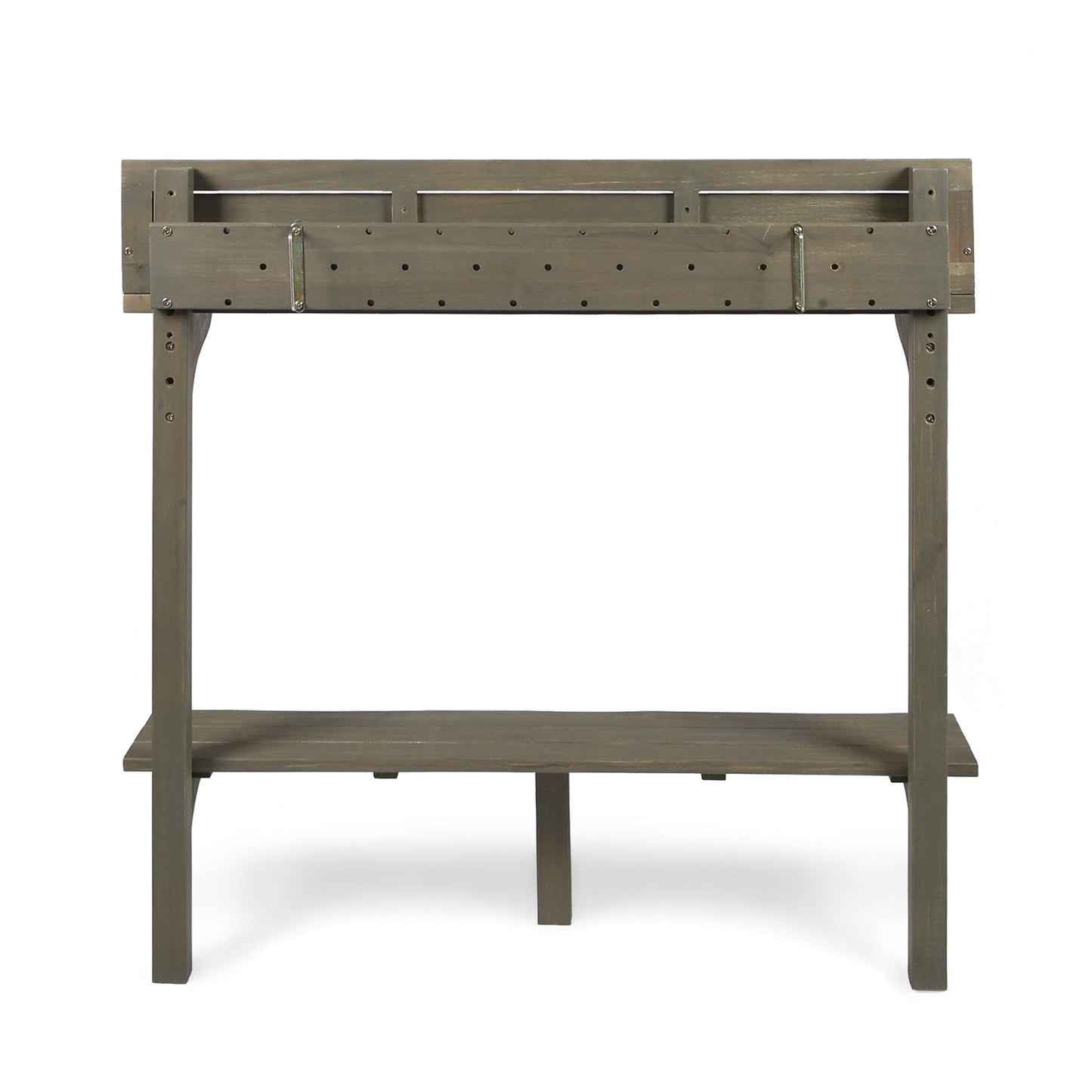NIKKI CASA 3-Piece Outdoor Balcony Bar Set | Gray Acacia Wood | Table & 2 Stools | Seats 2