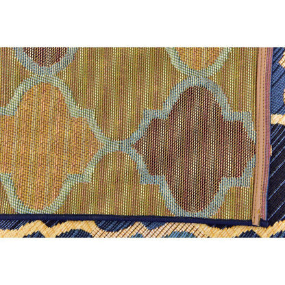 Outdoor Eden Trellis Blue 4' 0 X 6' 0 Area Rug