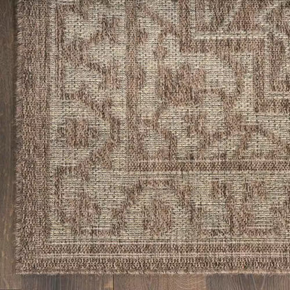 Tulum Brown 5 Ft. X 7 Ft. Center Medallion Contemporary Area Rug